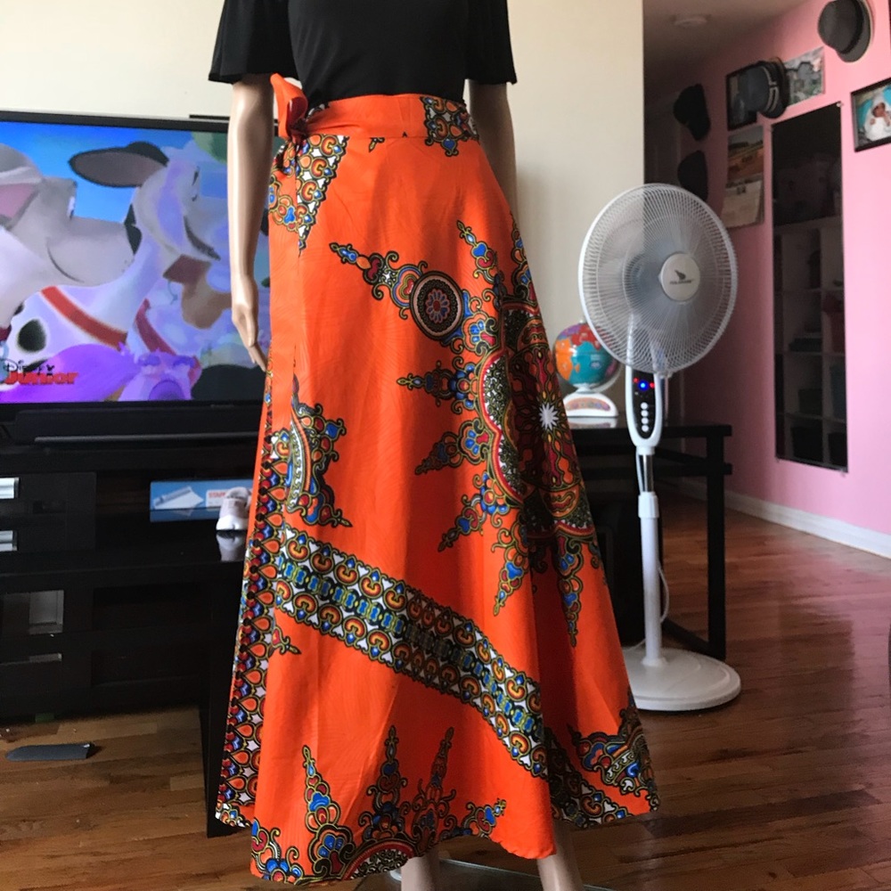 Dashiki Wrap Skirt